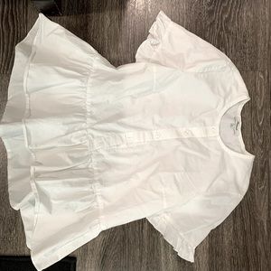 Madewell white peplum shirt